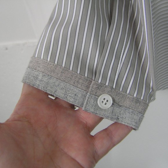 LAFAYETTE 148 GRAY STRIPED TUNIC MEDIUM - Picture 9 of 9